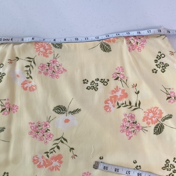 Abound Yellow Floral Lightweight Lined Mini Skirt Side Zip Skater Cottagecore - Picture 9 of 13